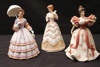 Includes 3 Lenox Fine Porcelain Sculptures ,First Waltz, The Belle Of The Ball, Springtime Promenade With Umb