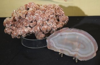 Large Desert Rose Mineral & Agate Slice