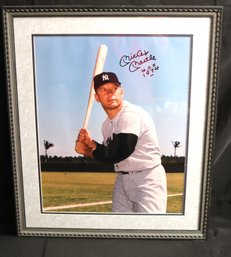 Mickey Mantle HOF 1974 Autographed Photo With COA From Prince Cards. Photo 15.5in X 19.5in