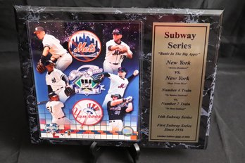 Subway Series Battle In The Big Apple Plaque NY Versus NY14th Subway Series Limited Edition 400/2000