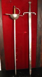 2 Ceremonial Swords Includes Engraved Spanish Style Conquistador Sword