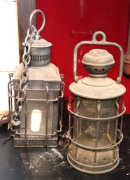 2 Vintage Maritime Lantern Pendants