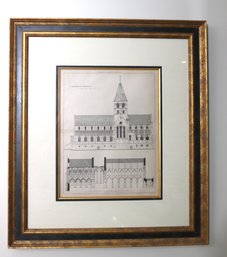 St. Johns Cathedral Newfoundland, The Building News Oct 1885 Framed Antique Architectural Print
