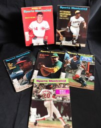 Lot Of Six Sports Illustrated Baseball Cover Magazines. The World Series Robinson -Some Wear On The Back Cover
