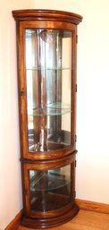 Corner Curio Cabinet With Curved Glass