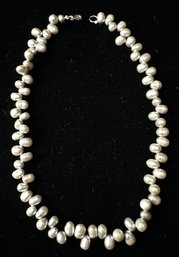 Very Pretty Light Grey Freshwater Pearl Necklace