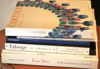 Collection Of Books As Pictured Including Joan Miro, Cartier, Hearst Castle, Faberge In America