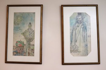 Vintage Religious Prints In The Frame