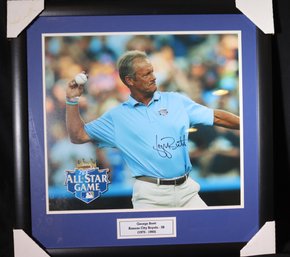 George Brett Kansas City Royal 1973-93 Autographed Picture In Frame