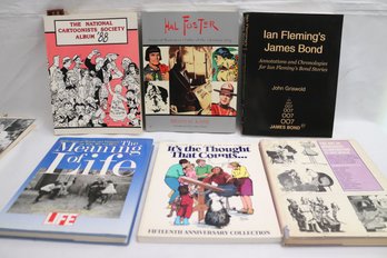Lot Of 6 Vintage Books Some With Ian Flemings James Bond, Hal Foster And More.