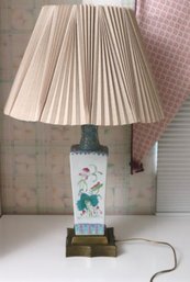 A Chinese Export Turquoise, White Famille Vert Vase As Lamp.