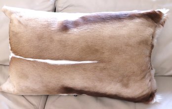Springbok Leather And Animal Hide Pillow