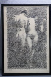 Vintage Adam And Eve Sketch Signed And Numbered.
