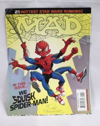 Mort Drucker Signed MAD Magazine Cover Of Spider-Man.