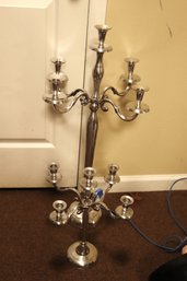 Chrome Metallic Candelabras