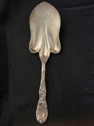 STERLING SILVER TIFFANY AND CO. LARGE SERVING SPOON CHRYSANTHEMUM PATTERN