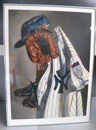 Bill Williams Vintage Yankees Yarn Offset Lithograph.