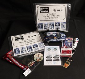 Lot Of Yankees Award Winners Memorabilia With Tickets, Lanyards, Pins, Key Chain Metal Toy Car And More
