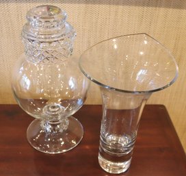 Rosenthal Modern Vase & Candy Jar On Pedestal Base
