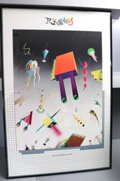 1984 Italian Framed Print With Colorful Funky Graphics
