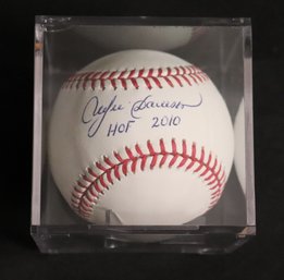 Andre Dawson HOF 2010 Autographed MLB Rawlings Baseball In Plexiglass Box