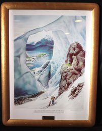 Framed Print By Loyal H. Chapman 1977 No. 11 Larsen Ice Shelf, Antarctica 463- Yard Par 4