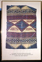 Classic Navajo Poncho Serape Framed Print 1987 Silverman Collection