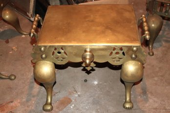 Antique English Brass Floor Trivet
