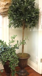 Faux Topiary Tree In Planter