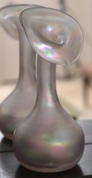 Iridescent Art Glass Bud Vase
