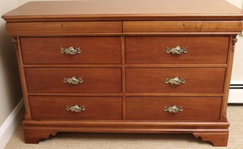 Lexington Wood Dresser/chest With Ornate Floral Brass Accents