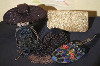 Collection Of Pretty Vintage Mesh Purses In Assorted Sizes