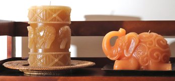 Large Decorative Elephant Themed Candles