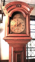 Carved Oak Wood Li Venus Barzeel Oudenberg Grandfather Clock