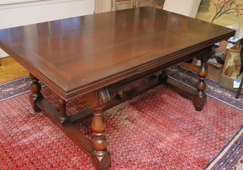 Antique Walnut Refractory Table This Table Extends An Extra 18 Inches Long On Each Side