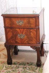 Vintage Chippendale Style Mahogany Nightstand