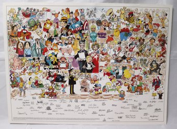 Color Poster With Cartoon And MAD Magazine Characters