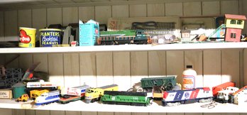 Assortment Of Vintage Ho Scale Trains & Accessories As Pictured