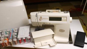 Ellure Baby Lock Model ESL 120 Volts Embroidery/ Quilting Machine W Foot Pedal Including A Box Of Accessories