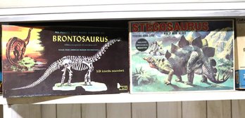 Vintage Bandai Stegosaurus & American Mastodon Model Kits