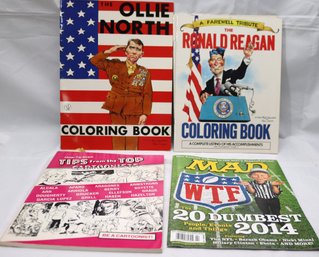 Lot Of Four Political Magazines With Ronald Reagan Coloring Book