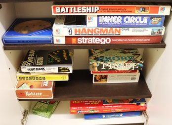 Vintage Board Games Includes Battleship, Stratego, Scrabble Crossword, Yahtzee, Risk, Life, Bargain Hunter