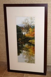 Framed Print Of Rower On Lake In Autumn.