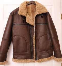 Infinity Mens London Jacket Made From Leather And Sheepskin, Size Large Very Comfortable For The Upcoming Col