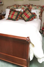 Queen Size Bed With Kingstown Mattress And Custom Bedding