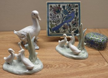 Vintage Lladro Ducks & Kensington Fine Porcelain Duck