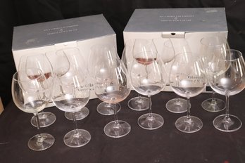 Crystalite Bohemia Czech Republic Set Of 12 650 Ml/22 0z Wine Glasses Like New In Box