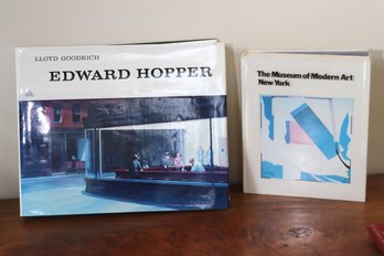 Two Vintage Hardcover Art Books Of Edward Hoppers Works And MOMA.