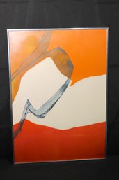 Jacque Millant MCM Abstract Lithograph Limited Of 65 Signed By The Artist With Seal