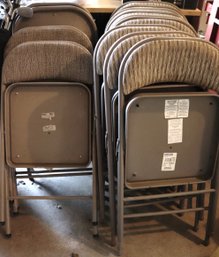 14 Pre-owned Metal Folding Chairs With Cushions